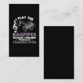 Bagpipe Musical Wind Instrument Scottish Bagpiping Visitekaartje (Voorkant / Achterkant)