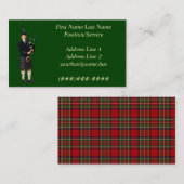 Bagpipe Musician Visitekaartje (Voorkant / Achterkant)