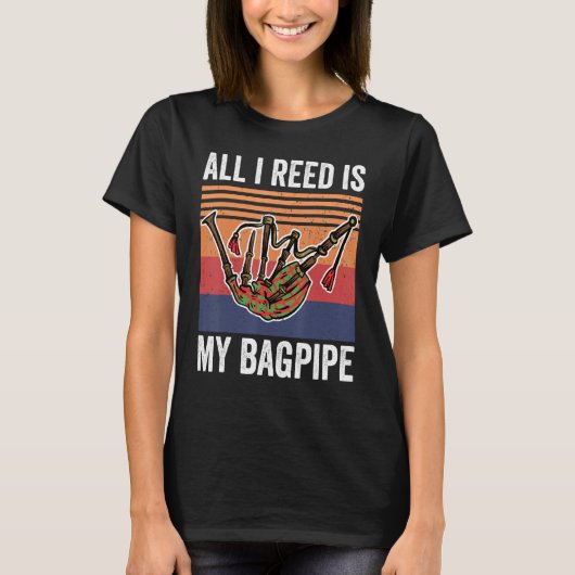 Bagpipe Muziek alles wat ik heb gelezen is mijn Ba T-shirt (Voorkant)