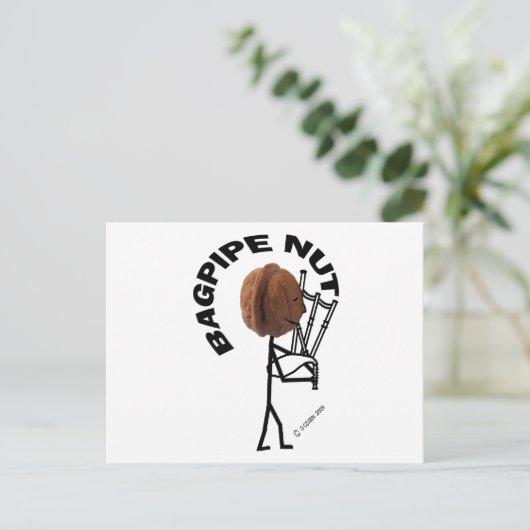 Bagpipe Nut Briefkaart (Staand voorkant)