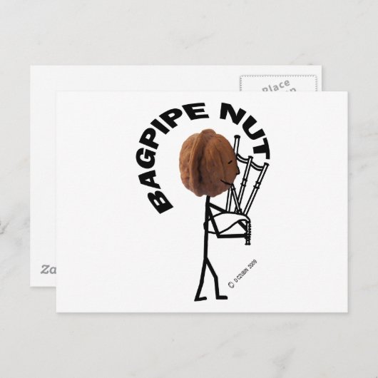 Bagpipe Nut Briefkaart (Voorkant / Achterkant)