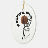 Bagpipe Nut Keramisch Ornament (Links)