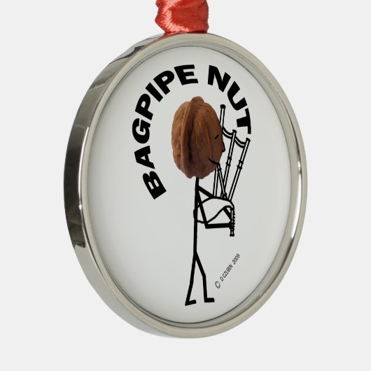Bagpipe Nut Metalen Ornament (Rechts)