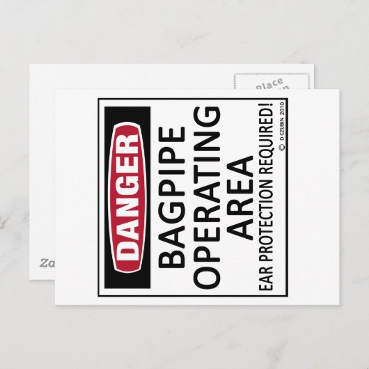 Bagpipe Operating Area Briefkaart (Voorkant / Achterkant)