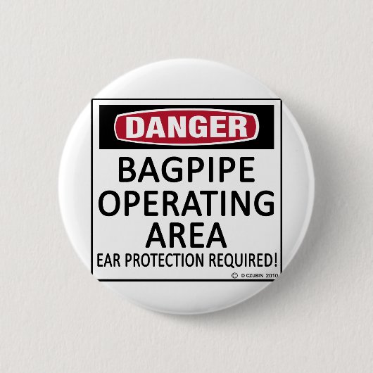 Bagpipe Operating Area Ronde Button 5,7 Cm (Voorkant)