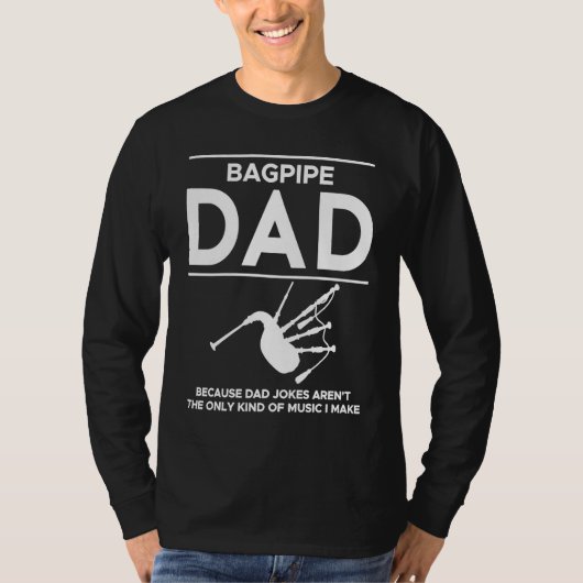 Bagpipe papa omdat pap Jokes de enige soort T-shirt (Voorkant)