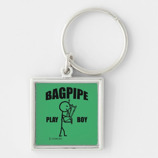 Bagpipe Play Boy Sleutelhanger (Voorkant)