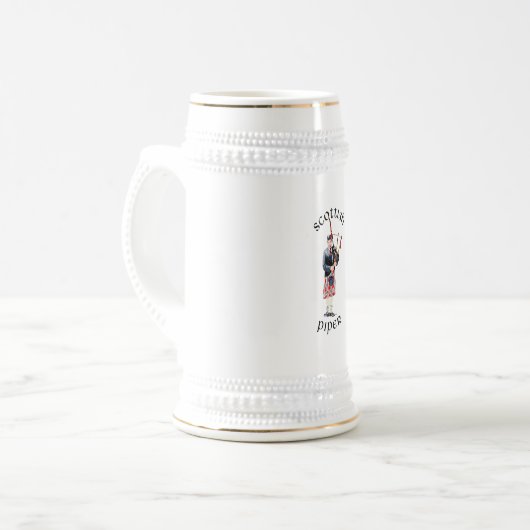 Bagpipe Player in Red Kilt Bierpul (Voorkant links)