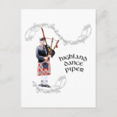 Bagpipe Player in Red Kilt Briefkaart (Voorkant)