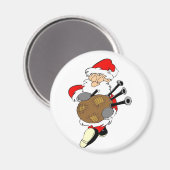 Bagpipe Santa Magneet (Voorkant / Achterkant)