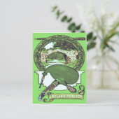Bagpipe Shillelagh Shamrock Stone Bridge Briefkaart (Staand voorkant)