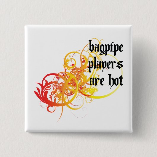 Bagpipe-spelers zijn hot vierkante button 5,1 cm (Voorkant)