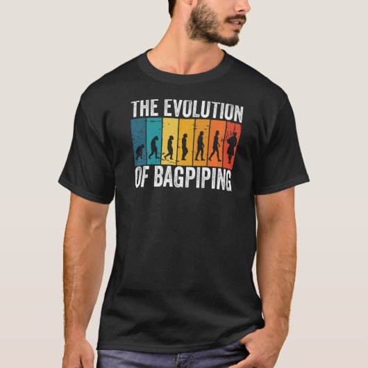 Bagpipe The Evolution of Bagpiping Bagpiper Premiu T-shirt (Voorkant)