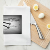 Bagpipe Theme (B/W) Theedoek (Quarter Fold)