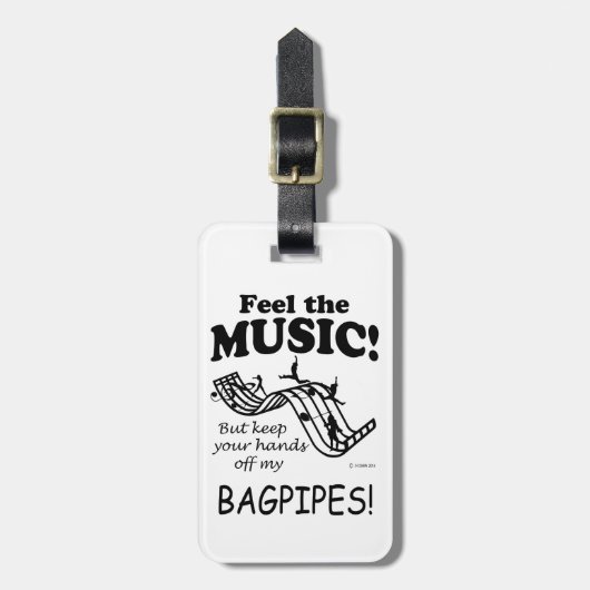 Bagpipe voelt de muziek bagagelabel (Voorkant verticaal)