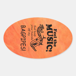 Bagpipe voelt de Sticker van het muziekovaal