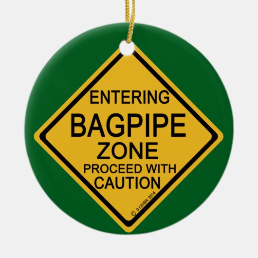 Bagpipe Zone Keramisch Ornament (Voorkant)