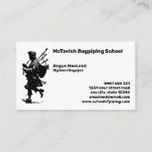 Bagpiper & Bagpiper School Visitekaartje (Voorkant)