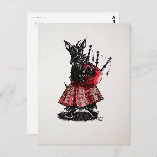 Bagpiper Briefkaart (Voorkant / Achterkant)