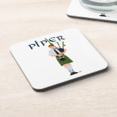 Bagpiper - Green Kilt Drankjes Onderzetter (Linkerzijde)