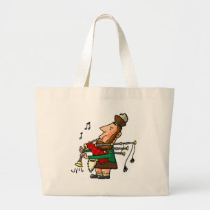 Bagpiper Grote Tote Bag