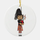Bagpiper Keramisch Ornament (Voorkant)