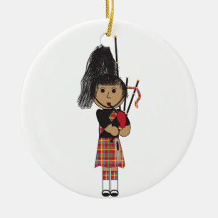Bagpiper Keramisch Ornament