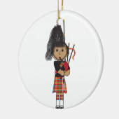 Bagpiper Keramisch Ornament (Links)