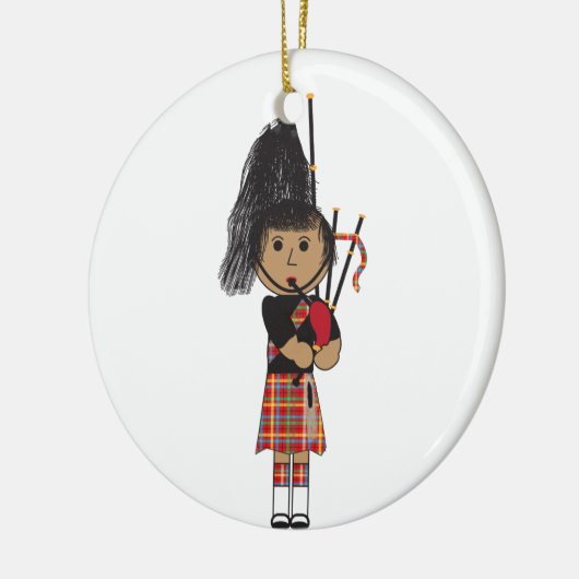 Bagpiper Keramisch Ornament (Links)