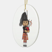 Bagpiper Keramisch Ornament (Links)
