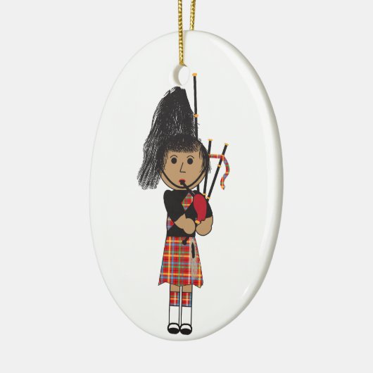 Bagpiper Keramisch Ornament (Links)