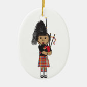 Bagpiper Keramisch Ornament (Voorkant)