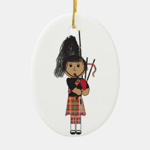 Bagpiper Keramisch Ornament