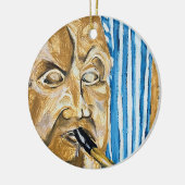 Bagpiper Keramisch Ornament (Links)