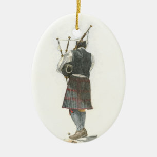 Bagpiper Keramisch Ornament