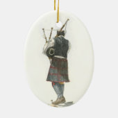 Bagpiper Keramisch Ornament (Achterkant)