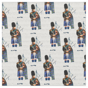 Bagpiper met muziek stof