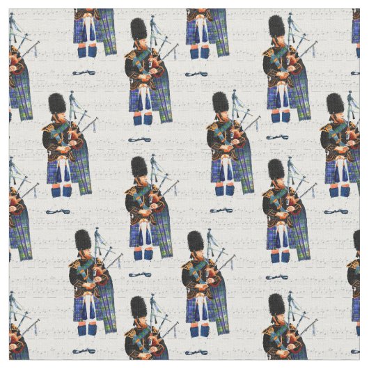 Bagpiper met muziek stof (Close Up)