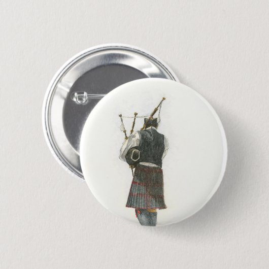 Bagpiper Ronde Button 5,7 Cm (Voorkant /achterkant)