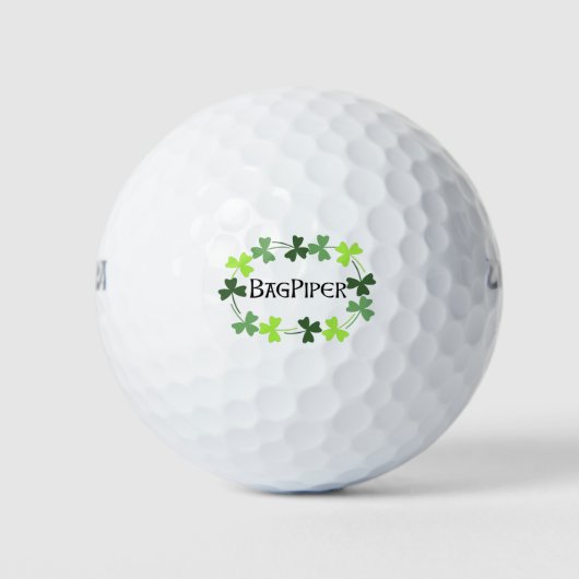 Bagpiper Shamrock Oval Golfballen (Voorkant)