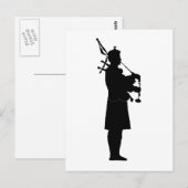 Bagpiper Silhouette Briefkaart (Voorkant / Achterkant)