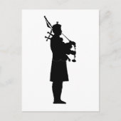 Bagpiper Silhouette Briefkaart (Voorkant)