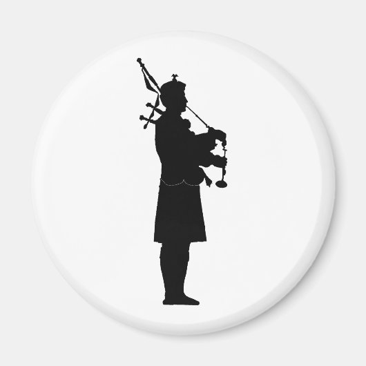 Bagpiper Silhouette Magneet (Voorkant)