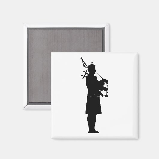 Bagpiper Silhouette Magneet (Voorkant / Achterkant)