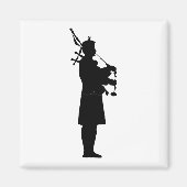 Bagpiper Silhouette Magneet (Voorkant)