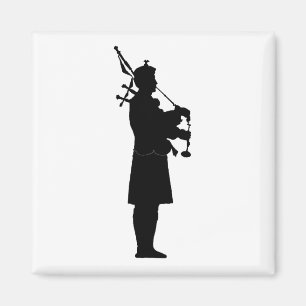 Bagpiper Silhouette Magneet