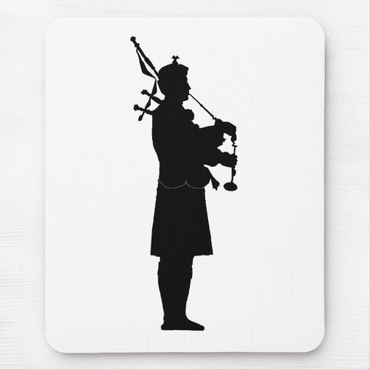 Bagpiper Silhouette Muismat (Voorkant)