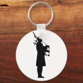 Bagpiper Silhouette Sleutelhanger (Voorkant)