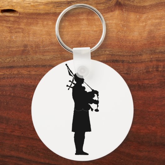 Bagpiper Silhouette Sleutelhanger (Voorkant)