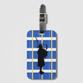 Bagpiper Tartan Bagagelabel (Voorkant (verticaal))